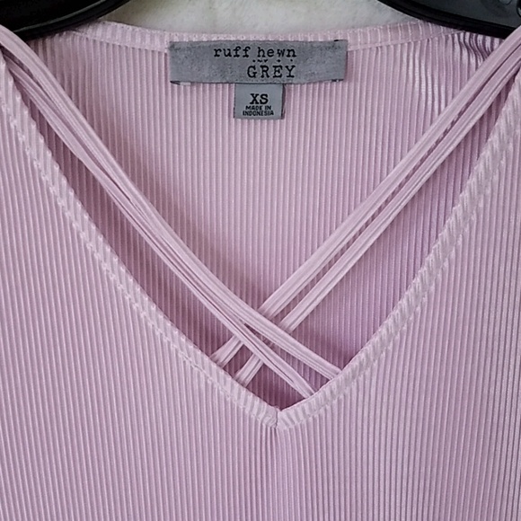 NWT Ruff Hewn GREY Shimmery Pink Tunic - Picture 2 of 5